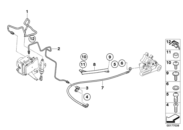 34327704456 - : Brake Hose Guide for BMW-Motorrad Image