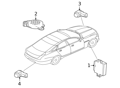 Genuine Front/Rear Parking Sensor For Jaguar XF X351 XK – C2Z22810 / AH42-15k859