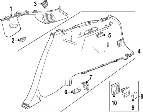 Interior Trim - Quarter Panels for 2024 Acura ZDX #0