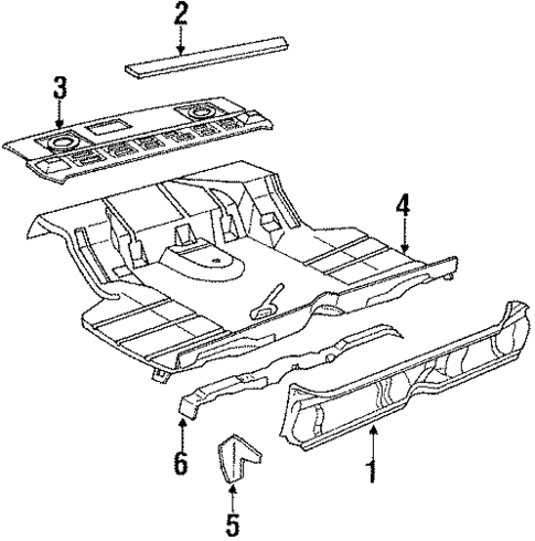 Rear Body & Floor for 1990 Cadillac Brougham #0