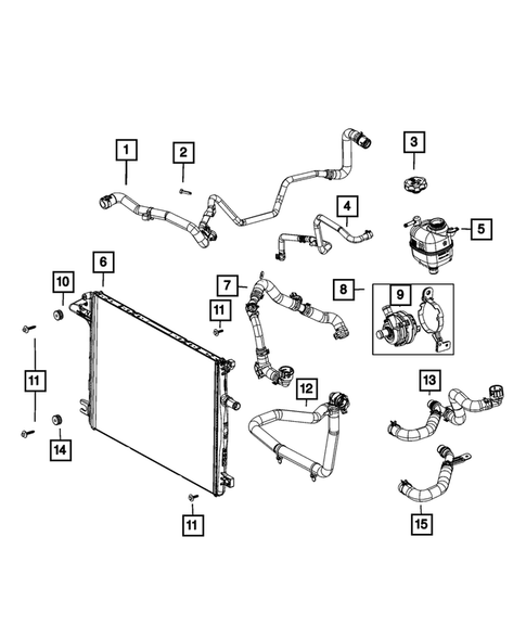 Radiator and Related Parts; Charge Air Cooler for 2021 Jeep Wrangler #6