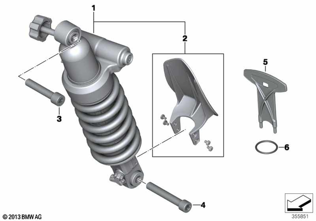 33548521245 - : Spring Strut, Rear for BMW-Motorrad Image