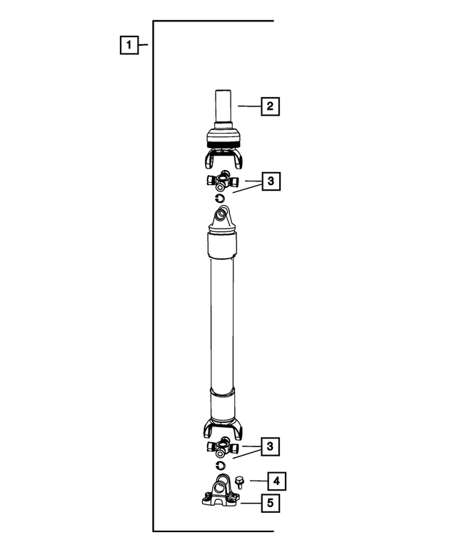 68034651AC - Rear Axle; Corporate 235 MM; Differential and Drive Line: Drive Shaft for Mopar Image