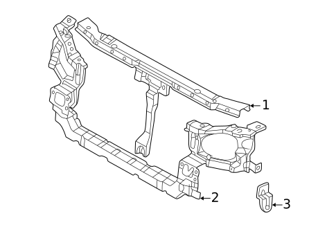 Radiator Support for 2005 Kia Optima #0
