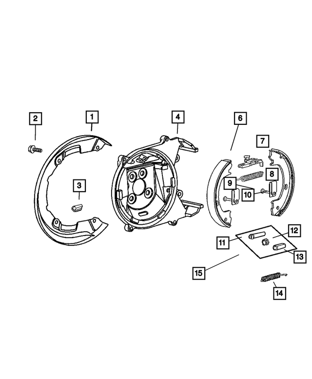 4723981 - Parking Brake: Rear Brake Dust Shield To Adapter Screw for Mopar Image