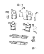 7JW272R9AA - Interior Trim: Second Row Headrest for Mopar Image