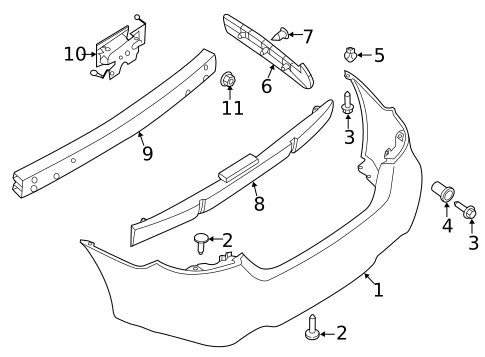 Bumper & Components - Rear for 2016 Nissan Maxima #0