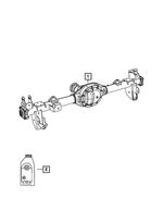 68640507AA - Rear Axle; Dana 220 MM; Differential and Drive Line: Service Rear Axle for Jeep: Wrangler Image