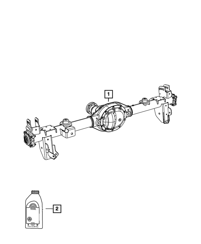 68401364AA - Rear Axle; Dana 220 MM; Differential and Drive Line: Service Rear Axle for Mopar Image image