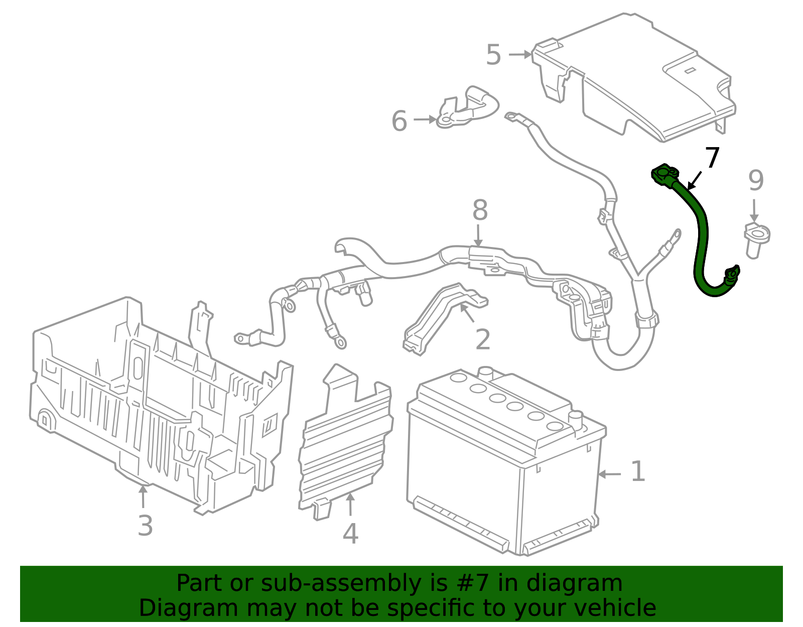 2011-2016 GM Negative Battery Cable 22754271 | TascaParts.com