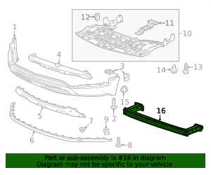 2017-2022 GM Front Bumper Lower Impact Bar 42554932 GM | GMPartsDirect.com