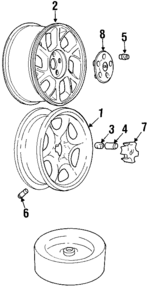 9593796 - : Center Cap for Oldsmobile: Intrigue Image