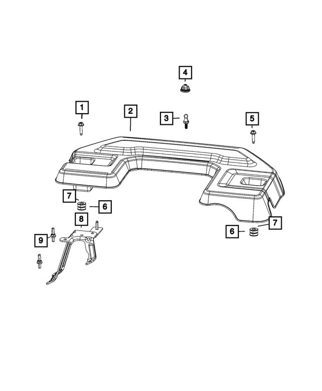 « 68394052AA – Engine : Moteur Couvercle Support pour Mopar Image »