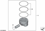 11258606459 - Engine: Piston for BMW Image