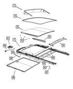 68346651AA - Body Sheet Metal Except Doors: Sunroof Wind Deflector for Dodge: Charger, Durango | Jeep: Grand Cherokee, Grand Cherokee L, Grand Cherokee WK Image