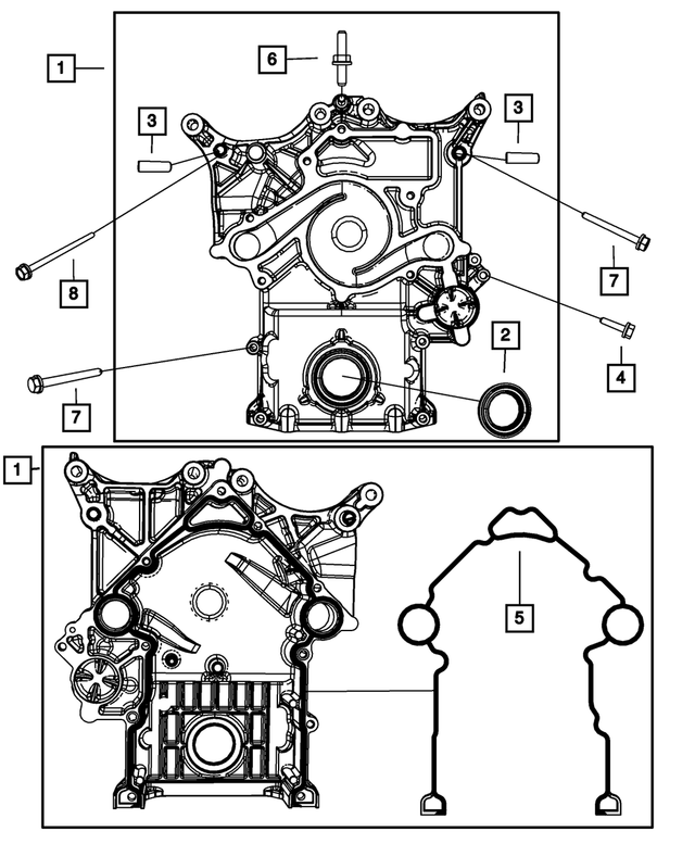 « 68444866AA – 5.7L HEMI Gas; Engine : Carter De Distribution Couvercle pour Mopar Image »
