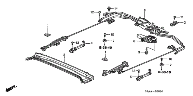 Roof Slide Components for 2006 Honda CR-V #0