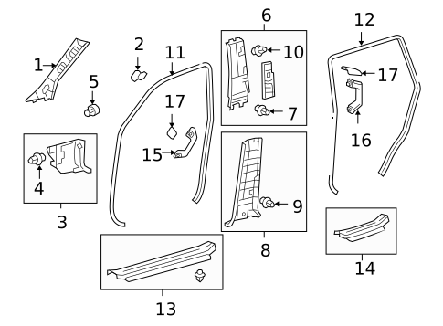 Interior Trim - Pillars for 2016 Lexus GX460 #0