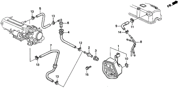 Breather Chamber (S,SI) for 1995 Honda Civic del Sol #0