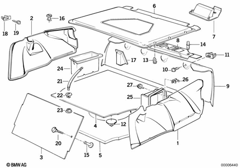 Luggage Compartment for 1992 BMW 735i #0
