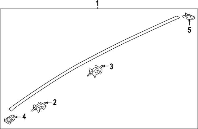 87240K5100 - : Roof Molding for Hyundai Image