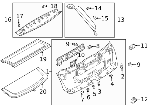 Interior Trim for 2020 Audi e-tron Sportback #0