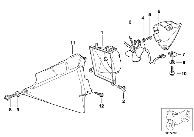 46632307819 - : Left Air Exhaust Pipe for BMW-Motorrad Image