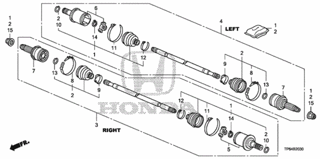 Rear Driveshaft for 2012 Honda Crosstour #0