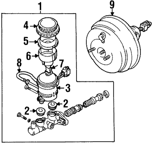 Vacuum Booster for 1997 Mitsubishi Montero #0
