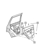 5HR371D1AO - Interior Trim: Rear Door Trim Panel, Left for Mopar Image