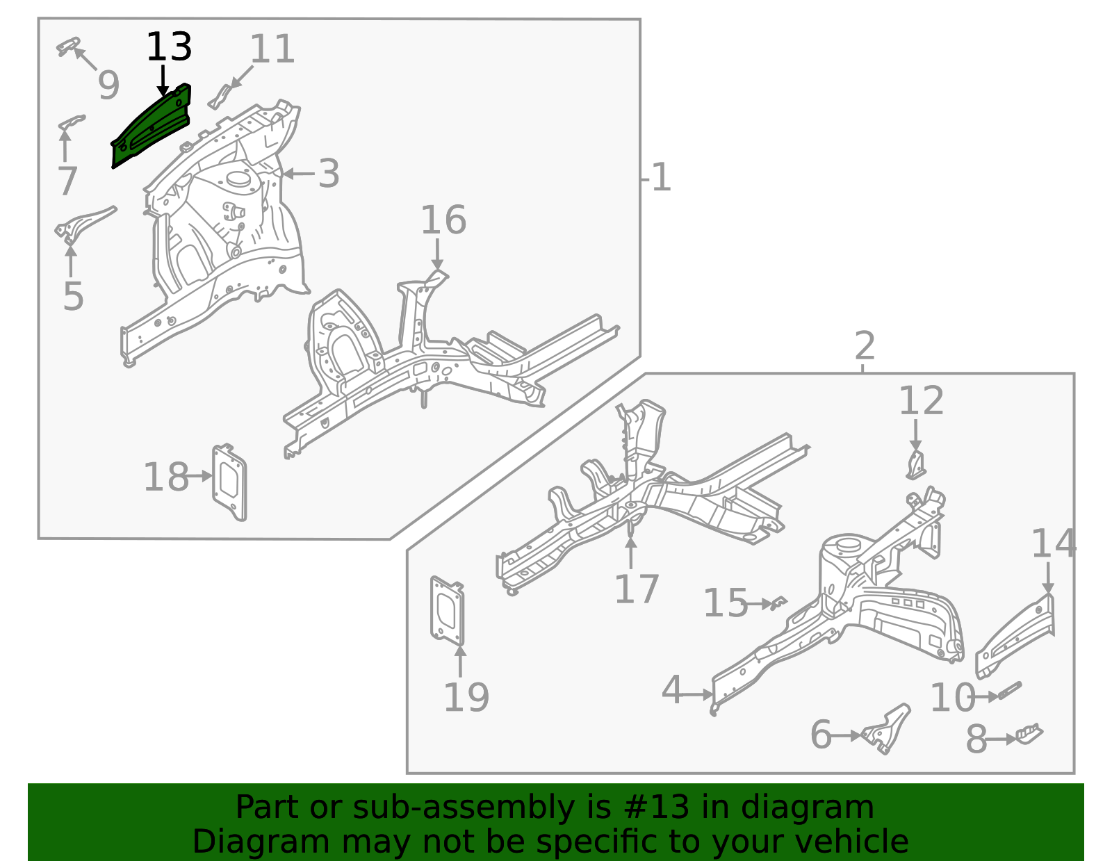 66765-Q5000 - Apron Reinforced 2021-2025 Kia Seltos | Kia.Parts Store