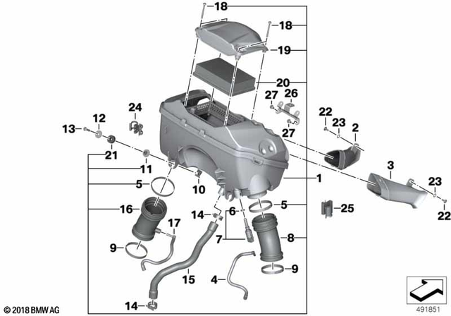 13718523909 - Fuel System: Intake Snorkel, Left -  for BMW-Motorrad Image