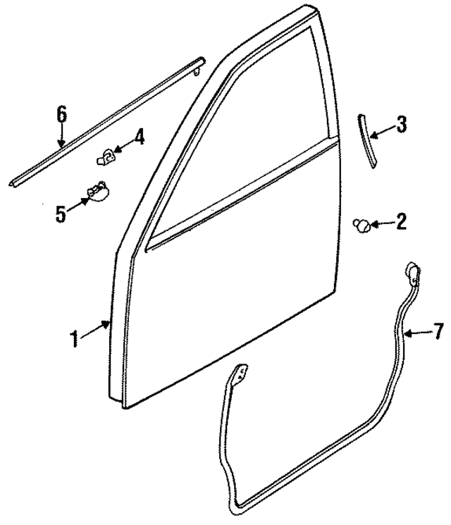 62301AC100 - : Belt Weather-Strip for Subaru Image