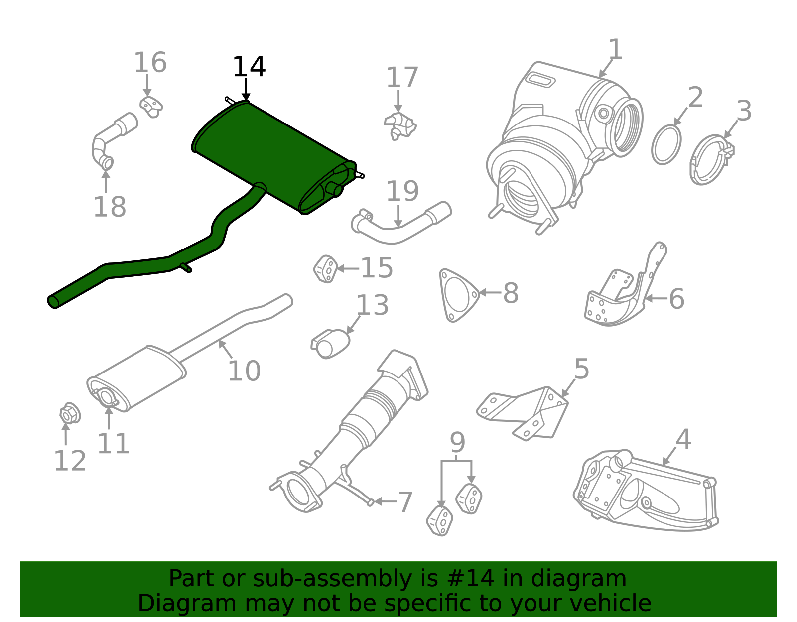 32292040 - High-Quality Exhaust Muffler for 2017-2021 Volvo ...