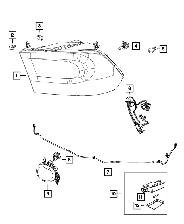 « 68154309AA – Electrical : Pontage De Feu Antibrouillard Cablage pour Mopar Image »