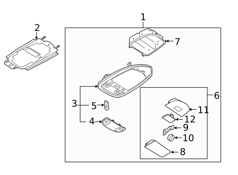 Overhead Console for 2000 Mazda MPV #0