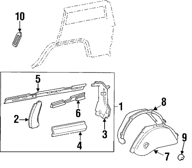 55176096 - Body: Rear Pillar for Mopar Image