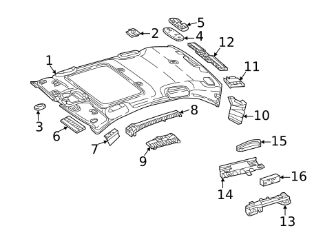 Interior Trim - Roof for 2021 Mercedes-Benz E 450 #5