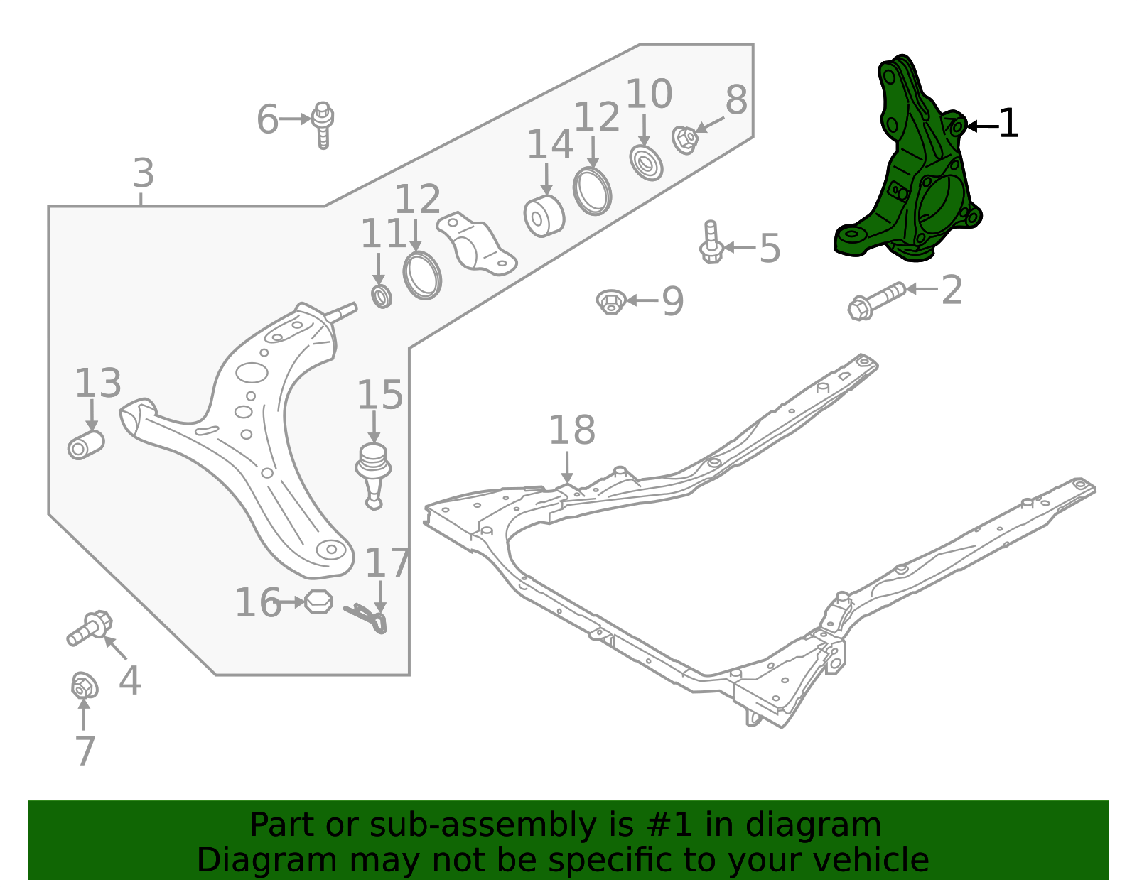 2025 Subaru Ascent Knuckle 28313XC03B | Subaru Online Parts