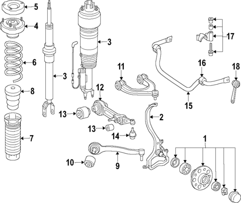 Suspension Components for 2009 Mercedes-Benz E 63 AMG&reg; #1