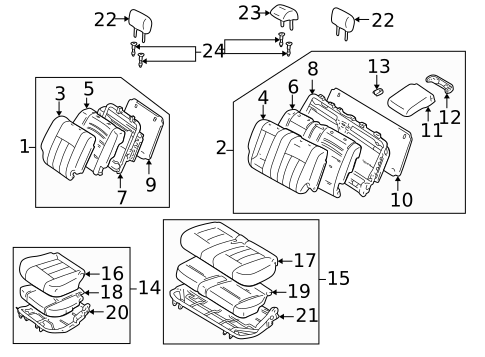 Rear Seat Components for 2003 Toyota Land Cruiser #0