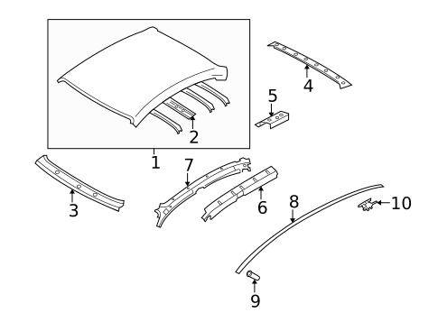 Exterior Trim - Roof for 2013 Subaru Legacy #0
