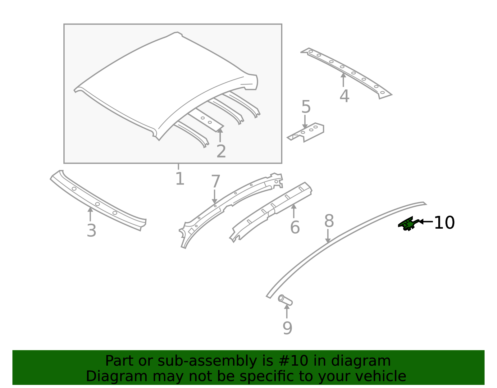 2006-2025 Subaru Roof Molding Fastener 91048XA00A | Subaru Parts Store