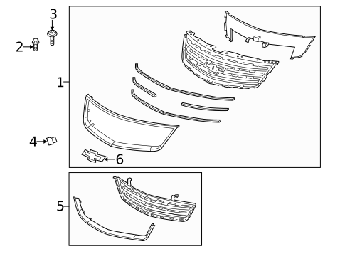 Grille & Components for 2017 Chevrolet Traverse #0