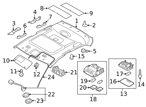 Interior Trim - Roof for 2013 Kia Forte #0