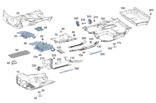 1676808710 - Panelling: Front Floor Covering for Mercedes-Benz: GLE350, GLE450, GLE450e, GLE53 AMG, GLE580, GLE63 AMG S, GLS450 Image image