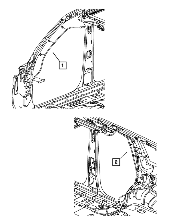 55360782AC - Body Sheet Metal Except Doors: Sunroof Drain Hose for Mopar Image