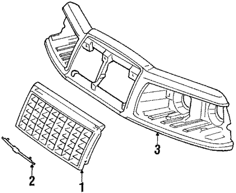 Grille for 1985 Ford Thunderbird #0