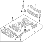 FOCZ5840320A - Body: Rear Body Panel for Ford: Escort Image