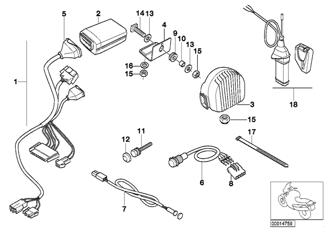 61138352311 - : Pin Terminal - 4 Pol./Z-Code for BMW-Motorrad Image
